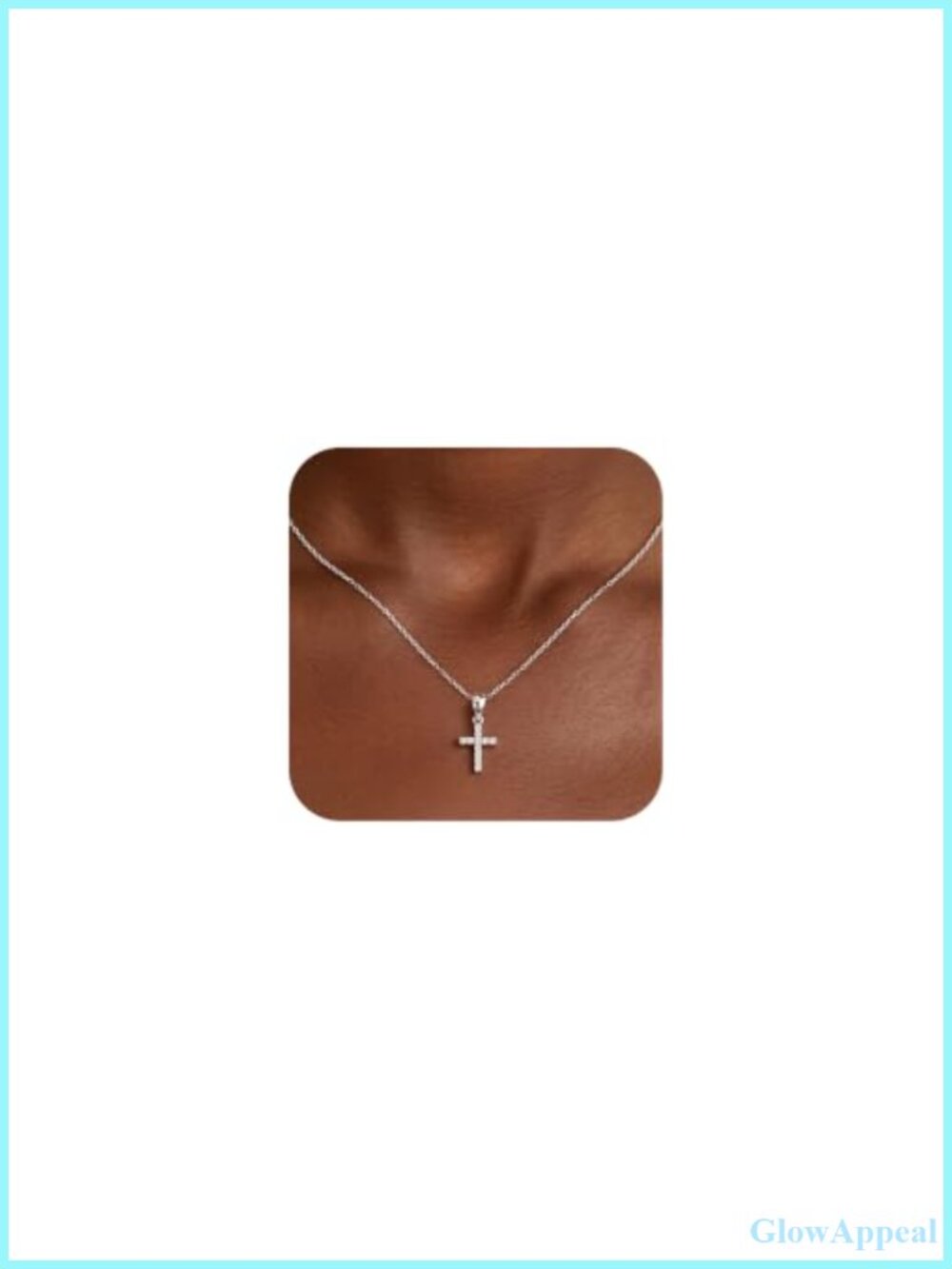 925 Sterling Silver Cross Necklace Minimalist Chain for Women